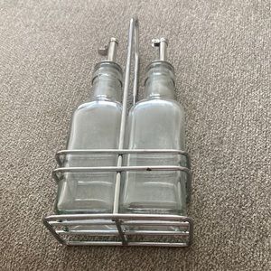 Vinegar and oil dispensers and caddy